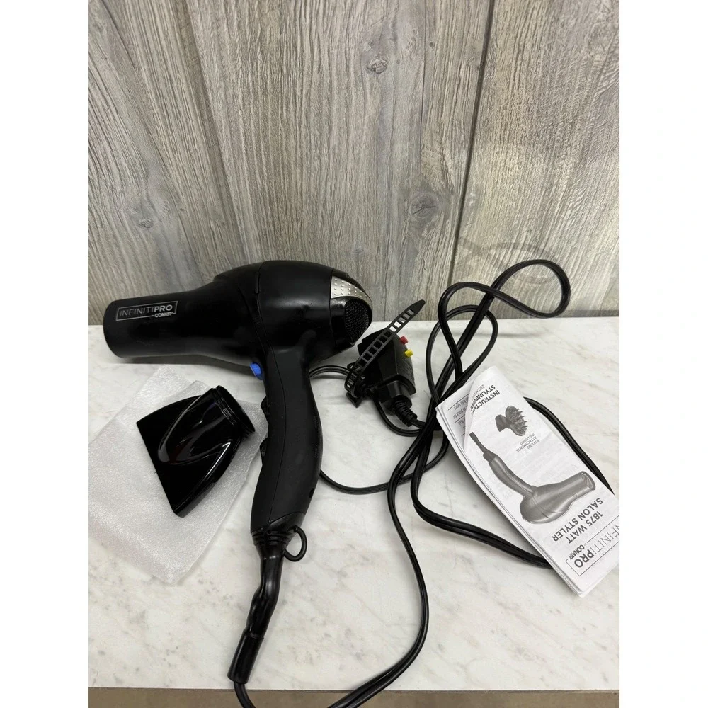 Conair InfinitiPro 1875 Watt Salon Styler Hair Dryer Black 259Y Ceramic Ionic